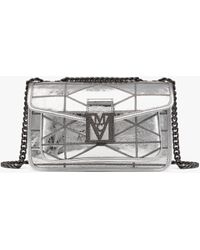 MCM - Travia Quilted Shoulder Bag In Crash Calf Leather - Lyst