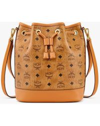 Heritage drawstring leather crossbody bag MCM Brown in Leather - 17423316