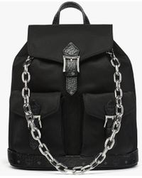 MCM - Aren Drawstring Backpack In Econyl And Leather - Lyst