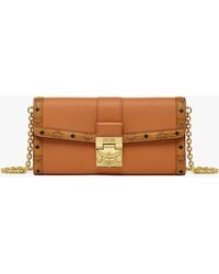 MCM - Tracy Chain Wallet In Leather Visetos Mix - Lyst