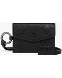 MCM - Aren Lanyard Id Wallet In Maxi Monogram Leather - Lyst