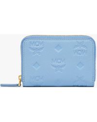 MCM - Aren Zip Around Wallet In Embossed Monogram Leather - Lyst