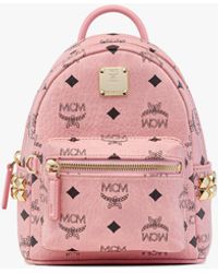 MCM - Stark Bebe Boo Side Studs Backpack In Visetos - Lyst