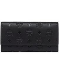 MCM - Aren Continental Wallet In Embossed Monogram Leather - Lyst