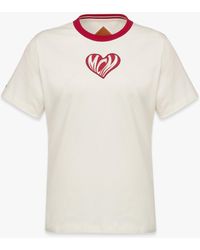 MCM - Heart Logo T-shirt In Organic Cotton - Lyst