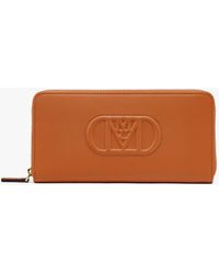 MCM - Mode Travia Zip Around Wallet In Spanish Nappa Leather - Lyst