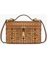 MCM - Rockstar Vanity Case In Gold Crystal Visetos - Lyst