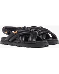 MCM - Cross Sandals In Lamb Leather - Lyst