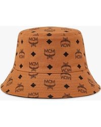 MCM - Reversible Monogram Print Cotton Bucket Hat - Lyst