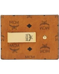 MCM - Money Clip Card Case In Visetos Original - Lyst