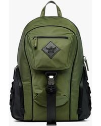 MCM - Aren Backpack In Econyl And Monogram Print Leather - Lyst