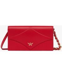 MCM - Diamond Chain Wallet In Calf Leather - Lyst