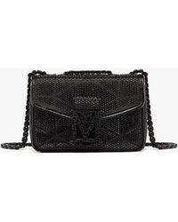 MCM - Travia Quilted Shoulder Bag In Crystal Satin Nylon - Lyst
