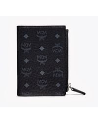 MCM - Bifold Zip Card Wallet In Visetos - Lyst