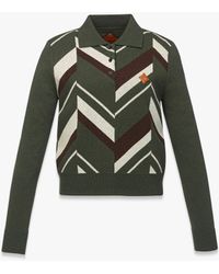 MCM - Mega Herringbone Polo Sweater In Wool Jacquard - Lyst