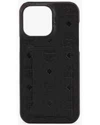 MCM - Iphone 14 Pro Max Case In Embossed Monogram Leather - Lyst