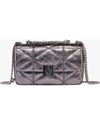 MCM - Travia Quilted Shoulder Bag In Crushed Calf Leather - Lyst
