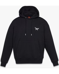 MCM - Floral Logo Hoodie In Organic Cotton - Lyst