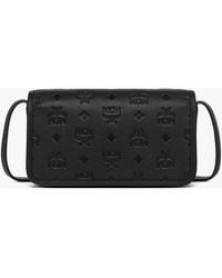 MCM - Aren Crossbody Wallet In Embossed Monogram Leather - Lyst
