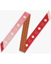 MCM - Reversible Monogram Print Petite Scarf In Organic Silk - Lyst