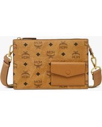 MCM - Aren Standing Crossbody Pouch In Visetos - Lyst