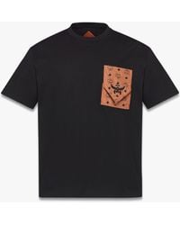 MCM - Monogram Patch Pocket T-shirt In Organic Cotton - Lyst