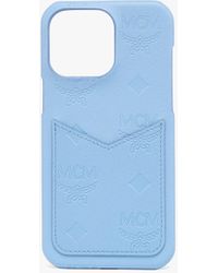 MCM - Iphone 15 Pro Max Case In Monogram Leather - Lyst