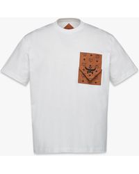 MCM - Monogram Patch Pocket T-shirt In Organic Cotton - Lyst