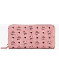 MCM - Aren Zip Around Wallet In Visetos - Lyst
