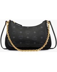 MCM - Aren Duo Hobo In Recycled Nylon And Visetos - Lyst