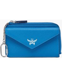 MCM - Himmel Zip Around Card Case In Embossed Leather - Lyst
