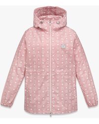 MCM - Monogram Print Hooded Windbreaker In Econyl - Lyst