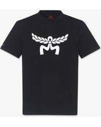 MCM - Laurel Logo Print T-shirt In Organic Cotton - Lyst