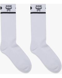 MCM - Logo Jacquard Socks - Lyst