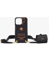 MCM - Iphone 15 Pro Max Case W/ Airpods Pro Charm In Maxi Visetos - Lyst