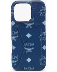 MCM Iphone 16 Pro Max Case In Visetos in Metallic for Men | Lyst