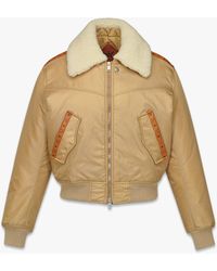 MCM - Aviator Jacket In Shearling And Econyl - Lyst