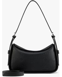 MCM - Aren Flap Hobo Bag In Embossed Monogram Leather - Lyst