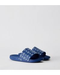 MCM - Monogram Print Rubber Slides - Lyst