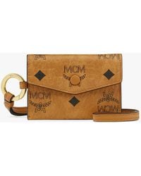 MCM - Aren Lanyard Id Wallet In Visetos - Lyst