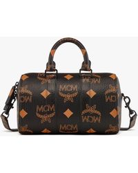 MCM - Aren Boston Bag In Maxi Visetos - Lyst