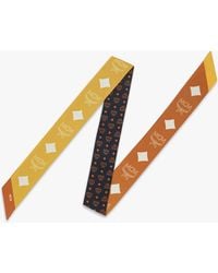 MCM - Reversible Monogram Print Petite Scarf In Organic Silk - Lyst