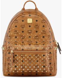 MCM - Stark Side Studs Backpack In Gold Crystal Visetos - Lyst