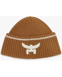 MCM - Logo Beanie In Wool And Recycled Cashmere - Lyst
