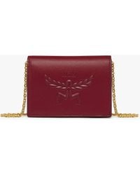 MCM - Himmel Chain Wallet In Laurel Calf Leather - Lyst