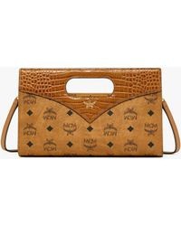 MCM - Diamond Tote In Visetos And Croco-embossed Leather - Lyst
