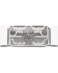 MCM - Himmel Shoulder Bag In Sequin Monogram Leather - Lyst