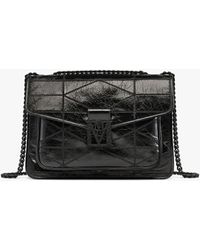 MCM - Travia Quilted Shoulder Bag In Crushed Leather - Lyst