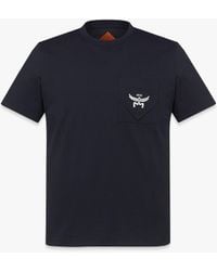 MCM - Essential Logo Pocket T-shirt In Organic Cotton - Lyst