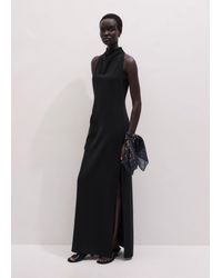 ME+EM - Draped Neckline Straight Full Length Dress - Lyst